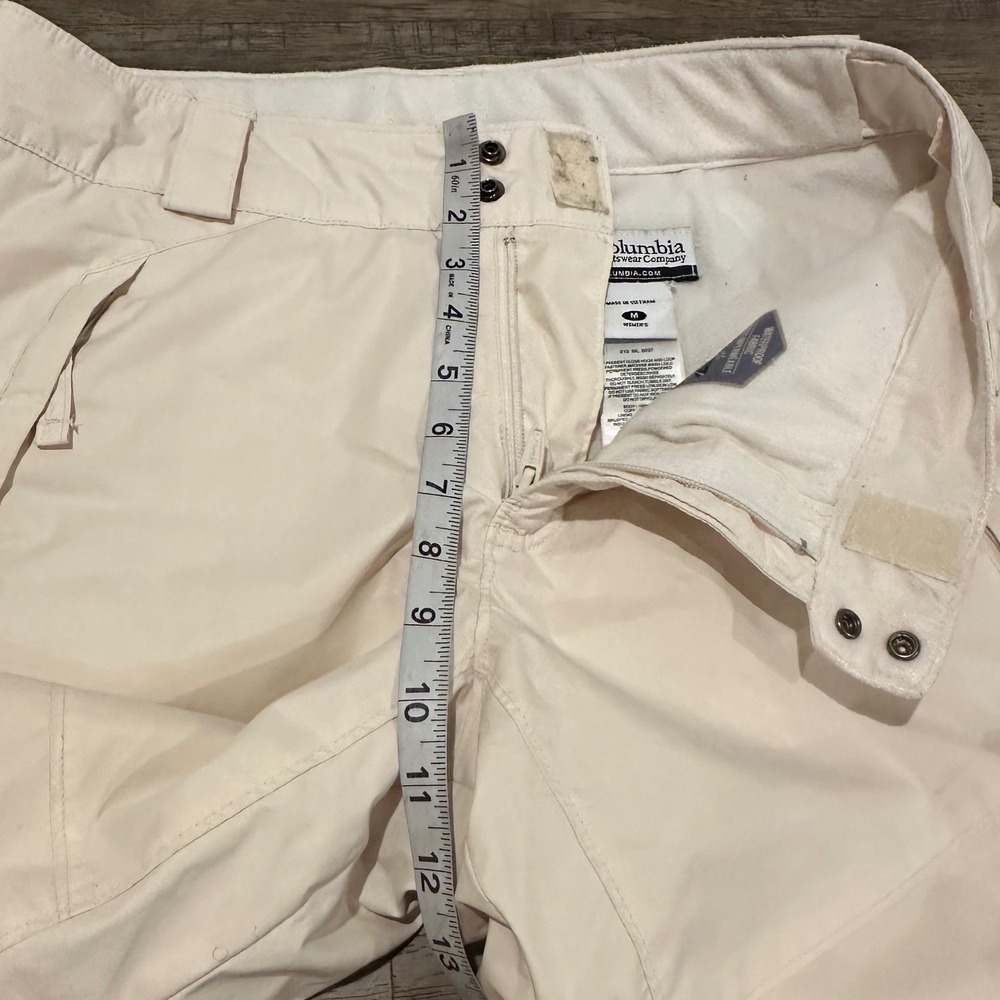 Columbia Womens Cream Waterproof Insulated Ski Snow Pants WL8037 Medium - Picture 7 of 11